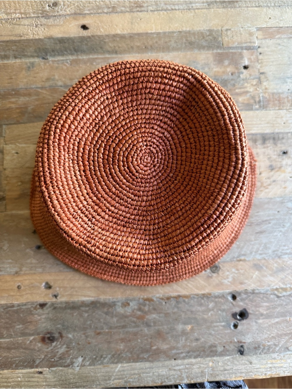 VAN PALMA Gina Straw Bucket Hat In Terra - Picture 3 of 8